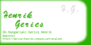 henrik gerics business card